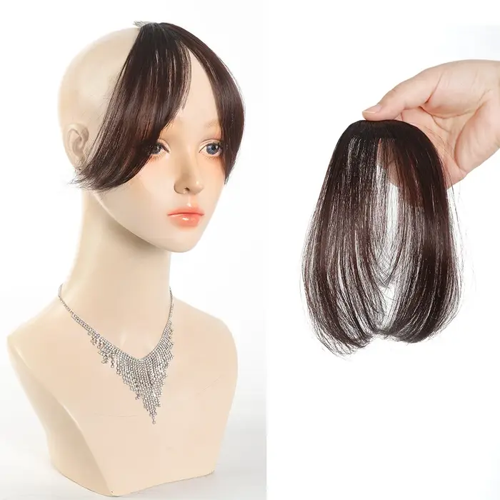 Perruque Synthétique avec Frange Latérale Naturelle pour Femme