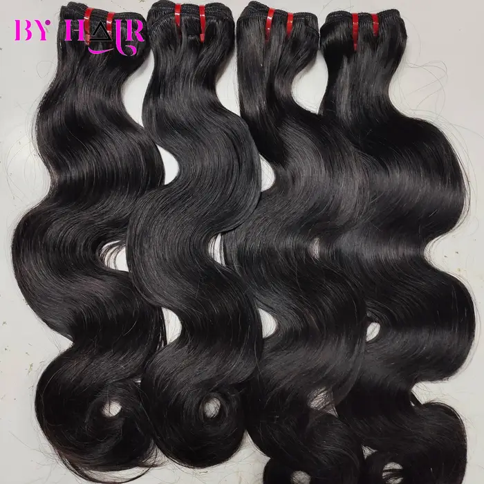 Bundles de vague de corps vierge à double proximité, extensions de cheveux humains bruts, optique vi