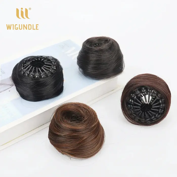 Chignon synthétique lisse pour femme