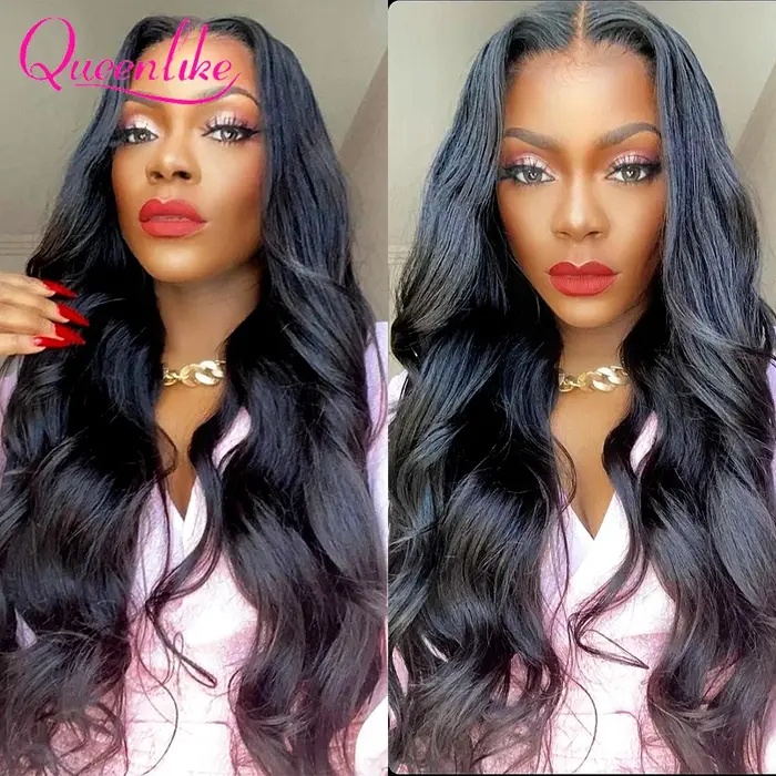 Queenlike 26 28 30 32 pouces paquets de vague de corps 100% cheveux humains avec 4x 4/5x5 fermeture 