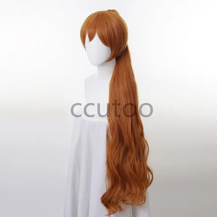 Ccutoo Thumbelina perruque 100 cm de Long cheveux synthétiques bouclés Cosplay Costume perruques puce queue de cheval + bonnet de perruque gratuit