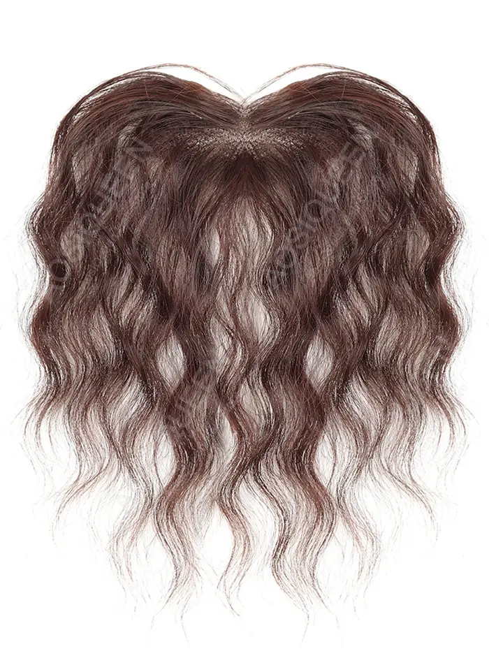 Frange fine synthétique cheveux bouclés bloc de remplacement tête féminine