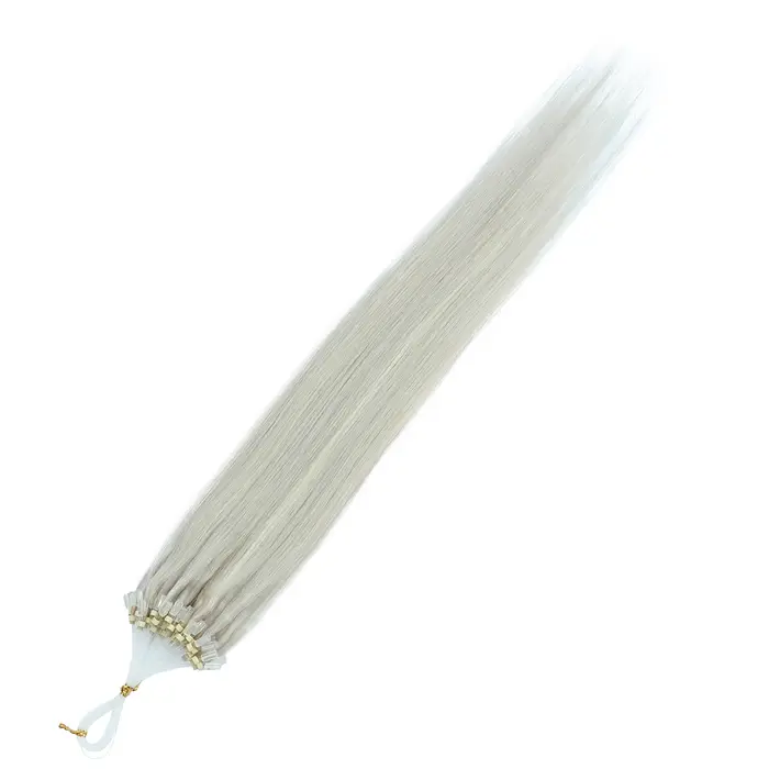 MRSHAIR Remy Micro boucle Extensions de cheveux humains Micro perles cheveux soyeux doux Micro annea