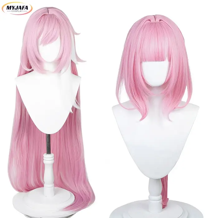 Perruque Cosplay Anime Impact 3 Elysia avec Frange