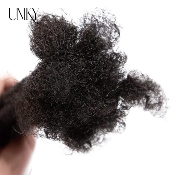60 brins Extensions de Dreadlock pour hommes/femmes Afro crépus droites 100% cheveux humains à la main Loc