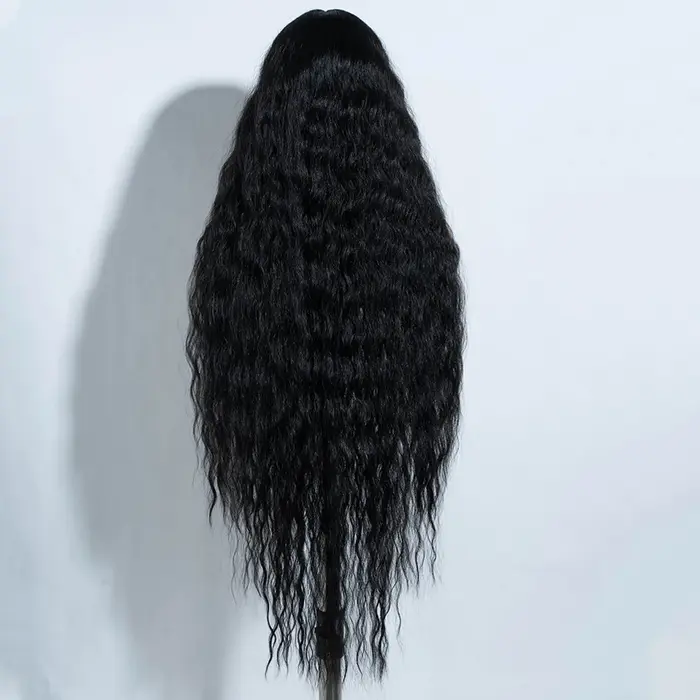 Perruques de Cosplay synthétiques en dentelle pour femmes noires cheveux longs bouclés 42 pouces Cos