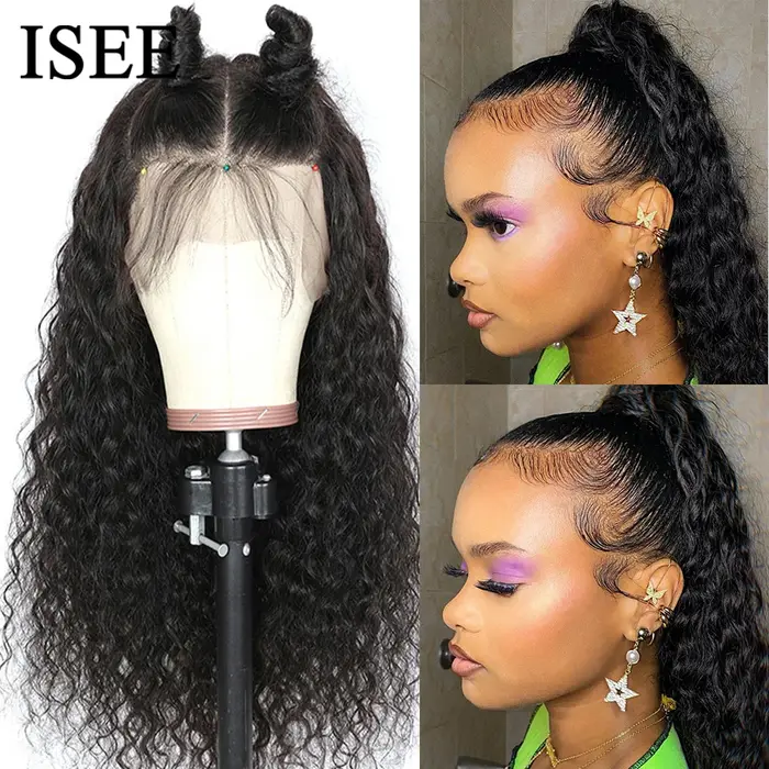 ISEE HAIR perruque brésilienne vague d'eau 13x6 HD dentelle frontale perruque pour les femmes 13x4 d
