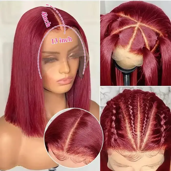 Perruque Bob Lace Frontal Wig naturelle naturelle