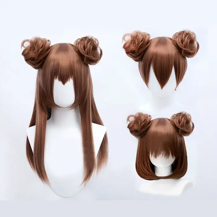 AOSIWIG 23 couleurs cheveux courts bouclés Chignon accessoires synthétique Cosplay