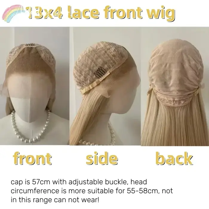 Perruque Lace Front Wig synthétique rose violette pour femmes