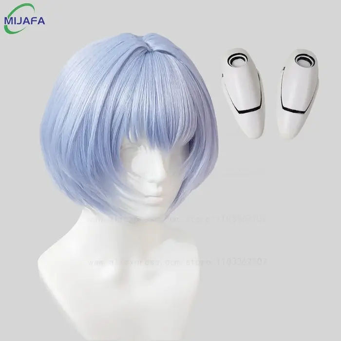 Perruque de Cosplay Ayanami Rei de haute qualité