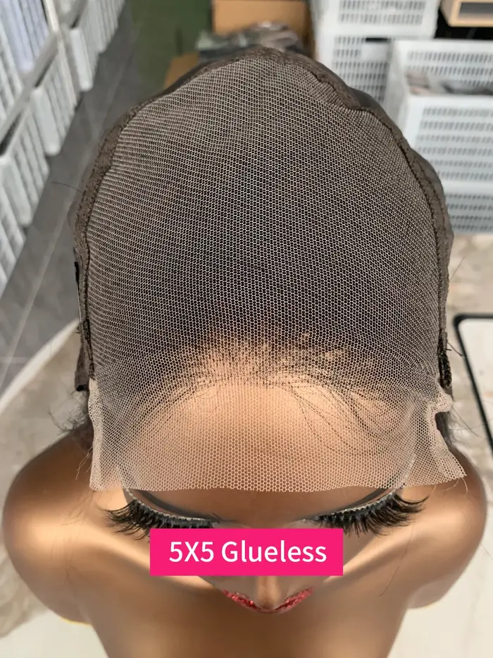 2x6 5x5 perruque sans colle cheveux humains prêt à porter et aller perruques de fermeture de dentell