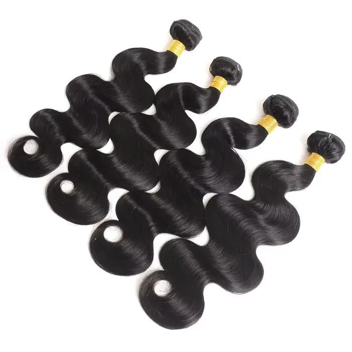 Extensions de Cheveux Humains Vierges Bruts Non Traités Remy Brésiliens Ondulés Double Drawn, 30 32 