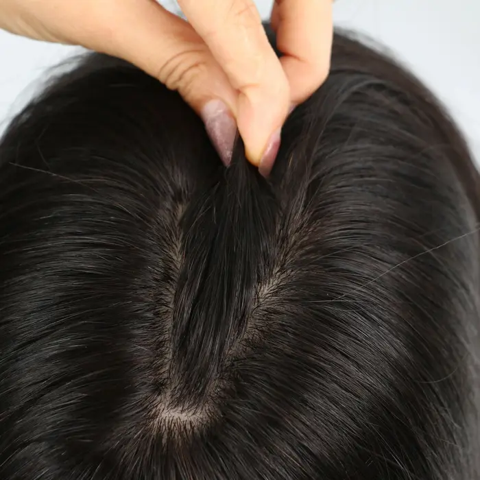 Perruques lisses et soyeuses à base de soie pour femmes, 100% cheveux humains brésiliens, densité 18
