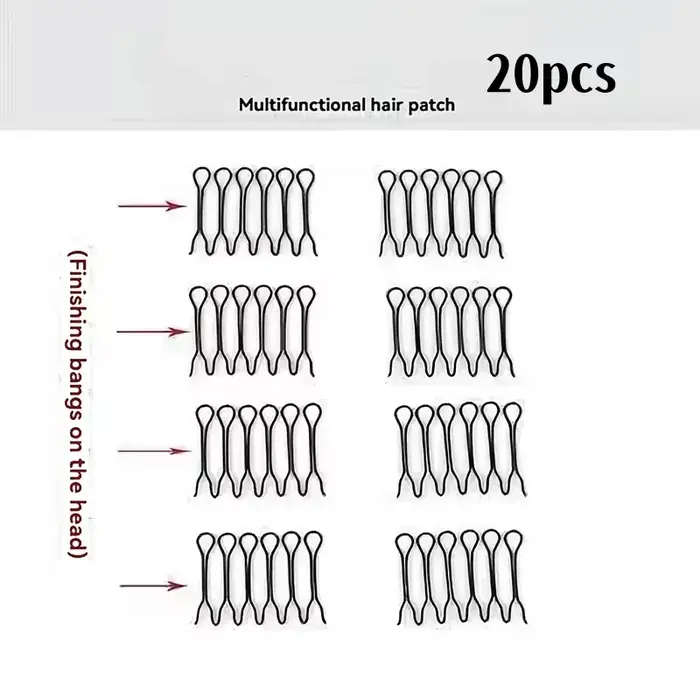 20 pinces à cheveux noires, adaptées pour maintenir les cheveux en position droite et sécurisée comm