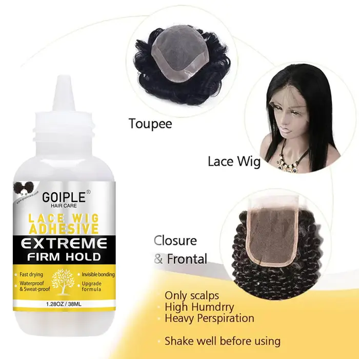 Kit d'installation de perruque Goiple : Colle imperméable pour dentelle