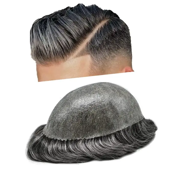 Toupet en PU Noué pour Homme