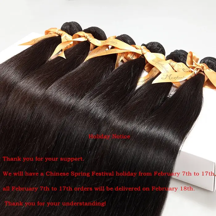 Cheveux humains vierges brésiliens lisses, 4 lots, couleur naturelle, 16-26 pouces, extensions de ch