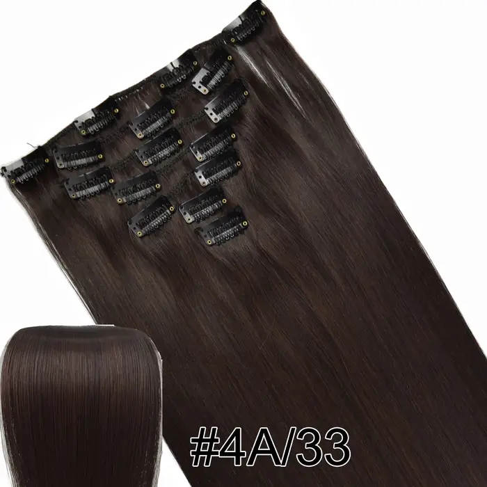 TOPREETY résistant à la chaleur B5 fibre synthétique 130gr pince droite dans les Extensions de cheveux 7006