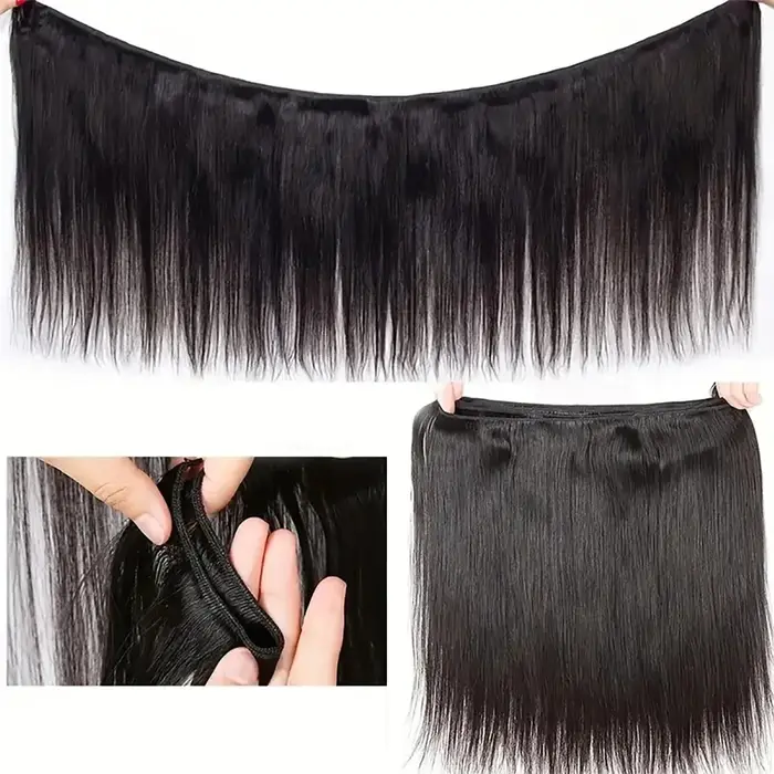 Tissage Cheveux Humains Mèches avec Closures 4x4 5x5 6x6 Brésiliens Extensions Cheveux Tissage Avec
