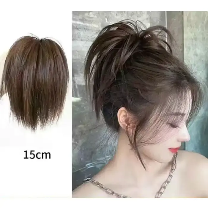 Perruque pince à cheveux moelleux naturel augmenter le Volume