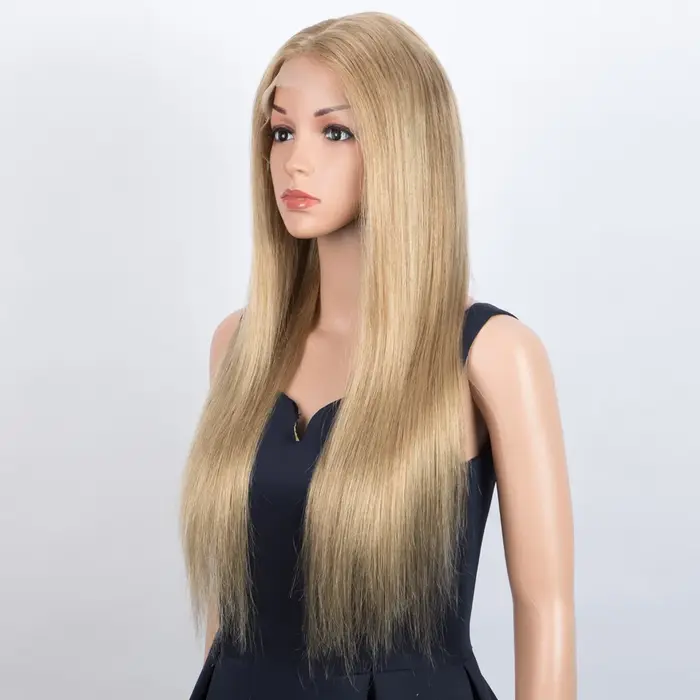 Lekker liquidation longue Blonde droite 13x1 T dentelle avant 100% perruques de cheveux humains pour les femmes