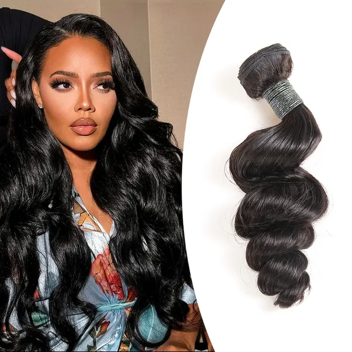 Extensions de cheveux naturels pour femmes Addbeauty, mèches de cheveux vierges ondulés, 100% non tr