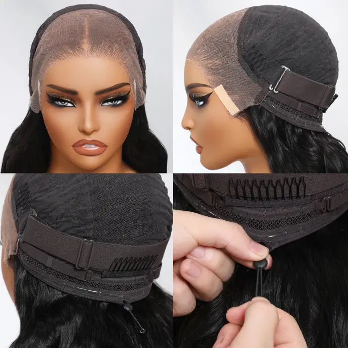 Unice Hair – perruque Lace Frontal Wig naturelle lisse, 13x4, avec cordon de serrage, pre-plucked, p