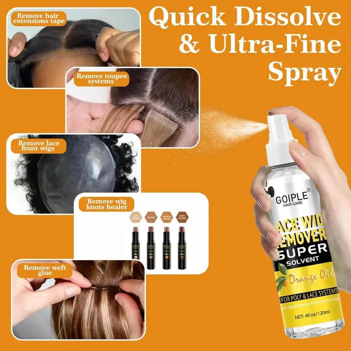 Dissolvant de colle pour perruque
