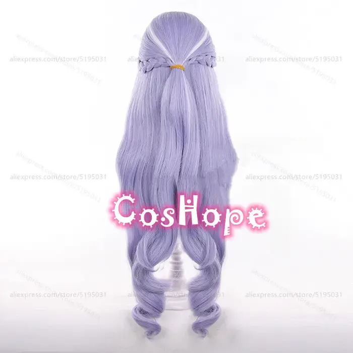 ZZZ Vivian Cosplay perruque 80 cm longue bouclée violet blanc