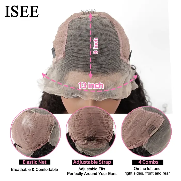 Straight 13X6 Lace Frontal Wig180% Density Malaysian Straight Lace Front Human Hair Wigs For Women I