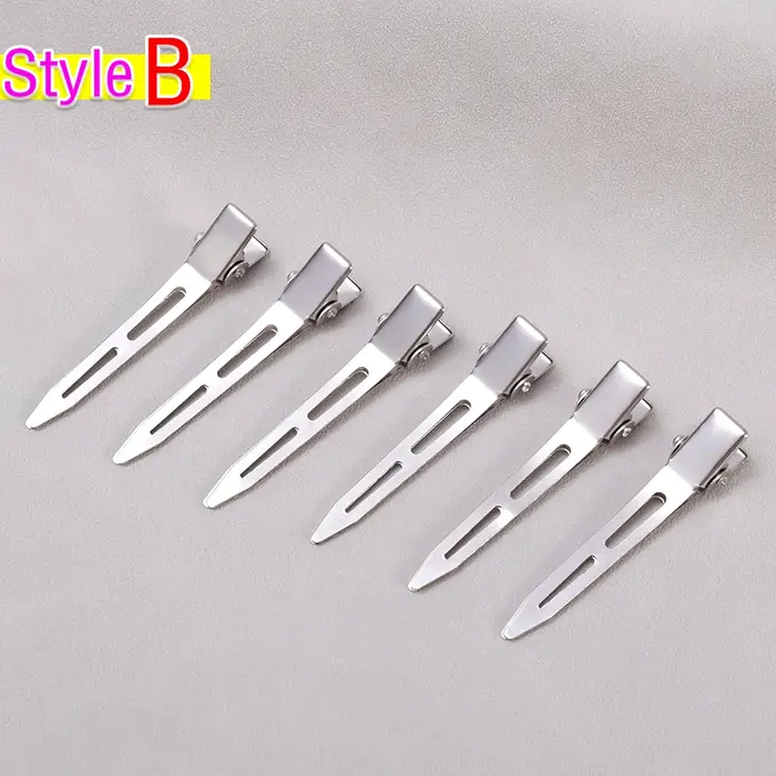 Pinces de soins capillaires en métal et acier, pince de séparation pour coiffure, barbier, utilisati