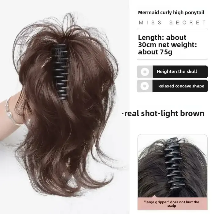 Extensions capillaires synthétiques courtes et bouclées pour femmes