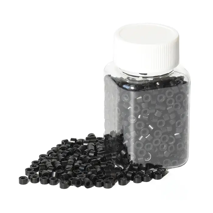 Micro anneaux/perles en Silicone pour Extensions de cheveux