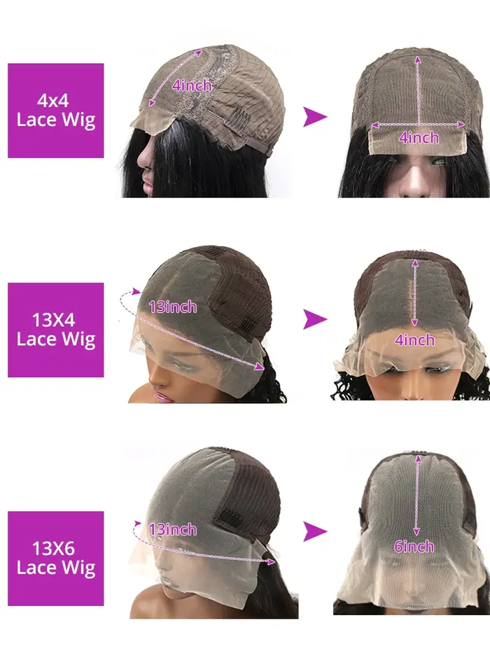 Perruque Lace Front Wig sans colle brésilienne naturelle-At, cheveux ondulés, 13x6, HD, deep water, 