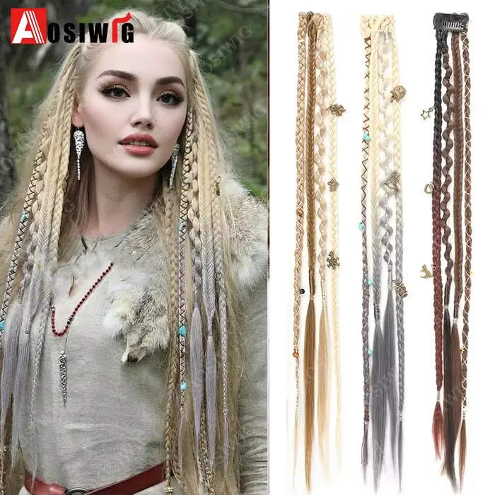 Extensions de cheveux synthétiques ombrées de style bohème