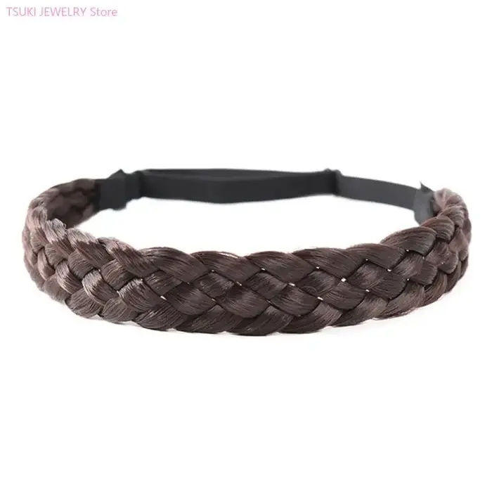 62KE – bijoux cheveux pour femmes, bohème, bandeau frontal tressé synthétique, décors