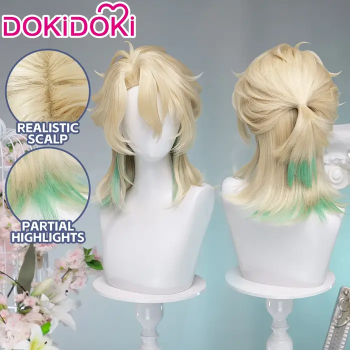 EN STOCK Perruque Luuk Herssen Galbrenr Zani Ciaccona Camellya Scar Danjin Youhu du jeu Wuthering Waves DokiDoki pour