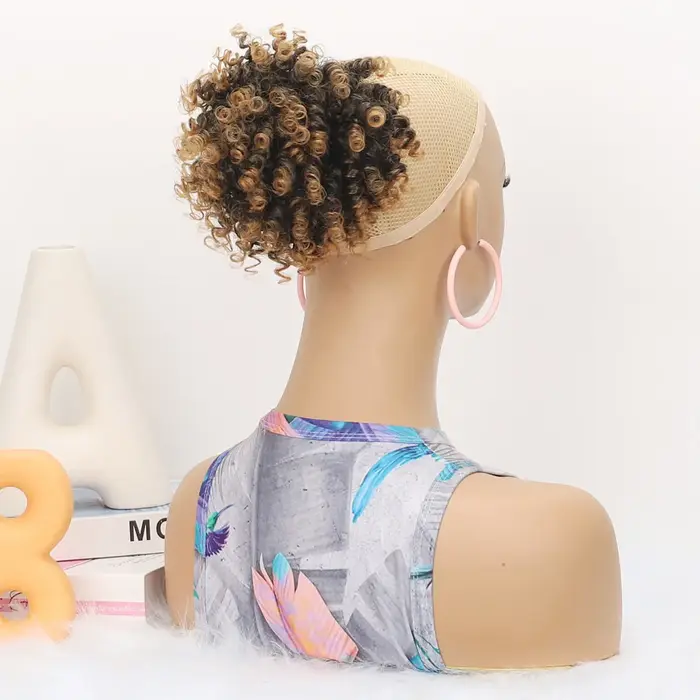 Jeedou Chignon Afro bouffant africain bouclés beignet cheveux