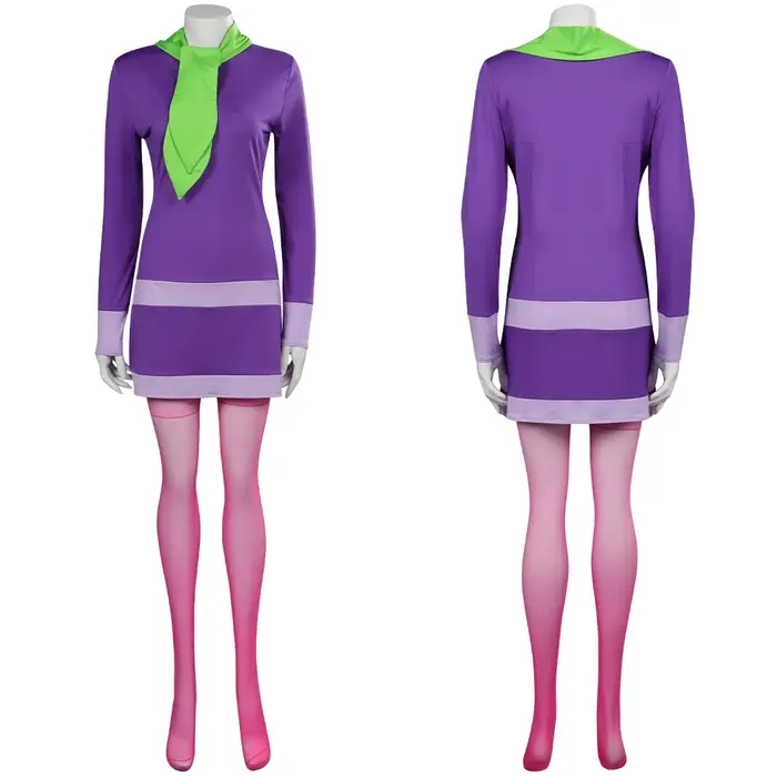 Déguisement Daphné Blake Cosplay vêtements perruques bandeau dessin animé Costume femmes jeu de rôle