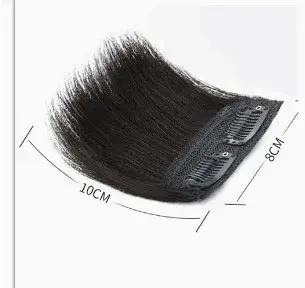 Perruque synthétique courte et droite de 10 centimètres avec couverture de cheveux extérieure sans couture pour femmes