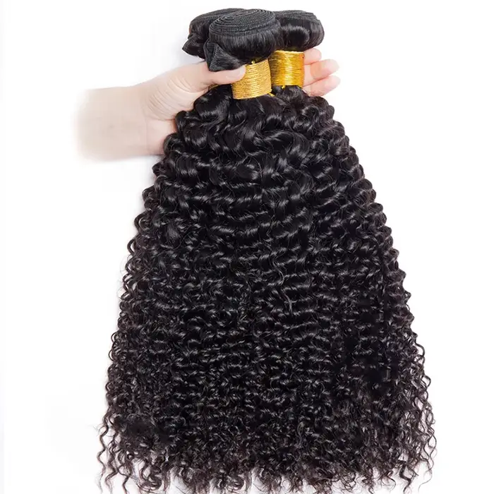 Mèches brésiliennes naturelles Remy ondulées bouclées, tissage profond, 22 24 26 pouces, Extensions