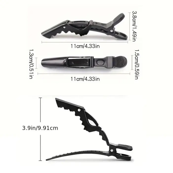 Pinces à cheveux Alligator, pinces de coiffure en plastique, griffe professionnelle pour Salon de co