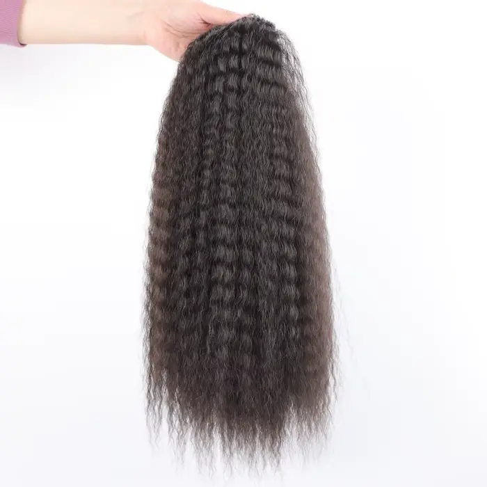 Extension capillaire synthétique pour femmes, postiche afro crépue et bouclée