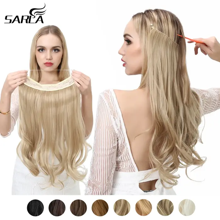 Extensions de cheveux synthétiques sans Clip