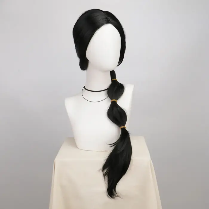 Anime Aladdin perruques Cosplay Jasmine princesse noir ondulé
