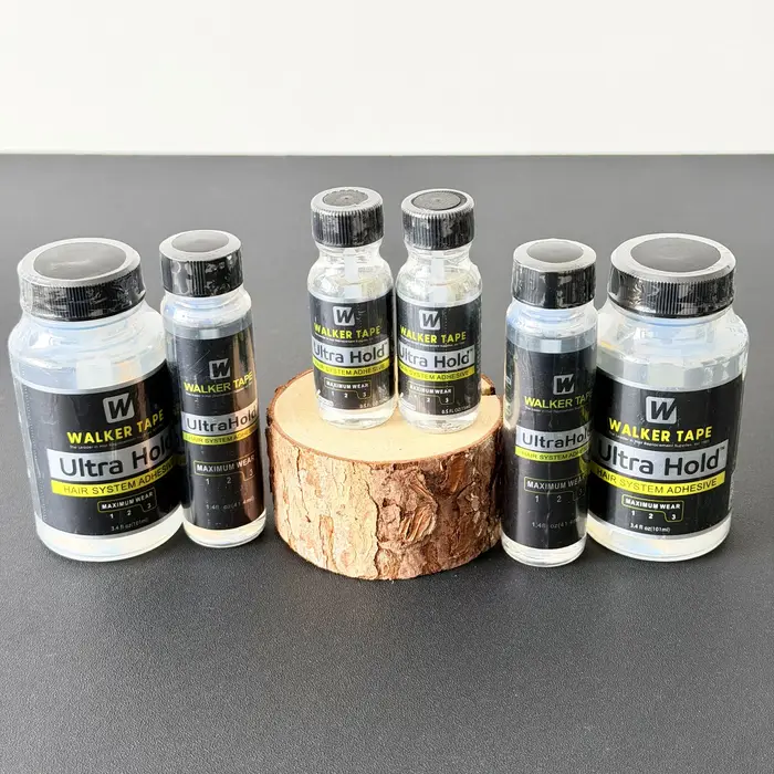 Colle Ultra Hold pour perruques à dentelle 3.4oz/101ml / 0.5oz/15ml Walker Tape – Adhésif puissant et imperméable pour
