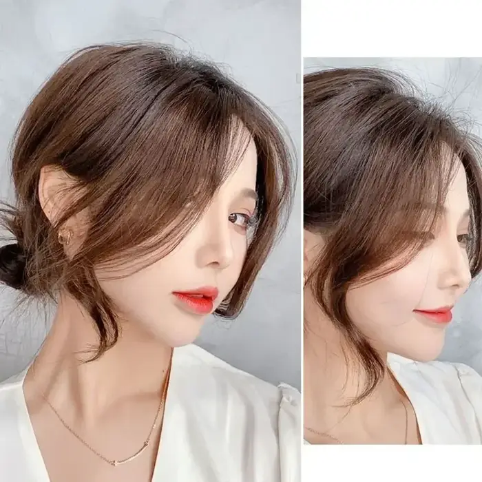 Frange de cheveux synthétiques pour femme