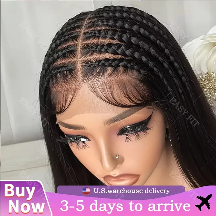 Perruque Full Lace Wig naturelle brésilienne lisse, cheveux lisses, densité 250, pre-plucked, 360 HD