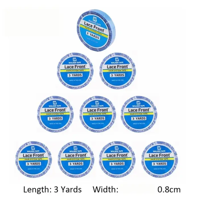 1/2/3 rouleau 0.8 CM * 3 Yards Super cheveux ruban bleu ruban adhésif Double face pour Extension de 